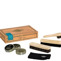 Skopleieset 7 deler i etui brun
