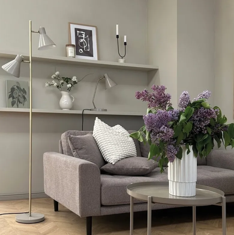 Sleep gulvlampe 165 cm beige