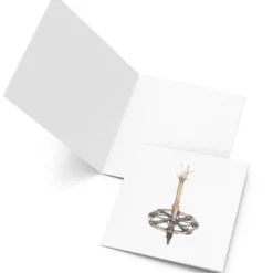 Små kunstkort skistav