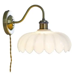 Sofia vegglampe 32 cm antikk/hvit
