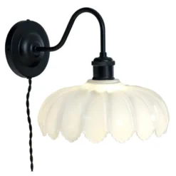 Sofia vegglampe 32 cm svart/hvit