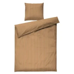 Soft sengesett 150x210 cm karamell/offwhite