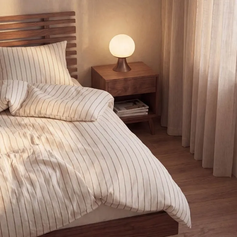 Soft sengesett 150x210 cm offwhite/karamell