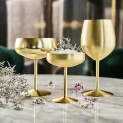 Sontell Gold champagneglass 45 cl stål/gull