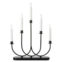 Soro lysestake 5 lys 47,5 cm svart
