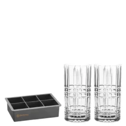 Square longdrinkglassett 44,5 cl 3 deler