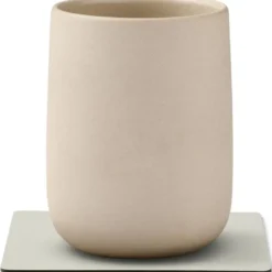 Square Nupo glassbrikke 10x10 cm linen