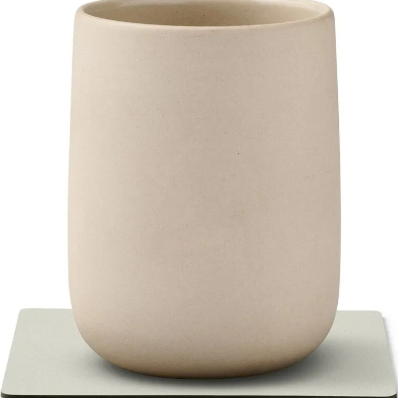 Square Nupo glassbrikke 10x10 cm linen
