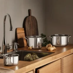 Stainless Steel grytesett 3 deler