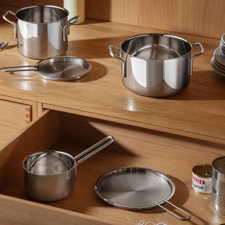 Stainless Steel grytesett 3 deler
