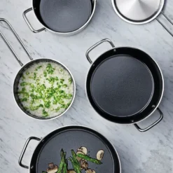 Stainless Steel grytesett 3 deler keramisk Slip-Let® belegg