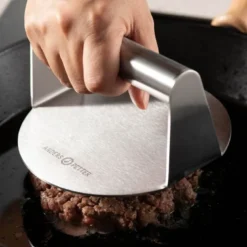 Steel Essentials burgerpresse 14 cm børstet