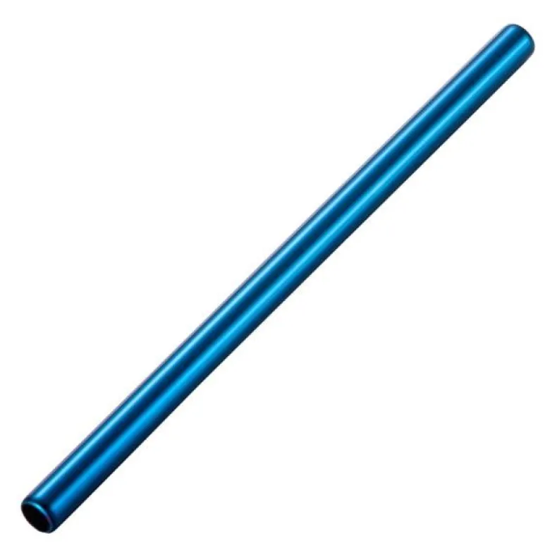 Steelpipe sugerør 15 cm blå