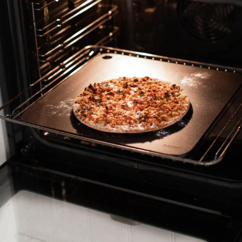 Stekestål pizza 35,5x35,5 cm stål