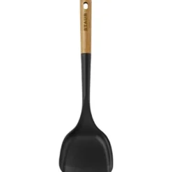 Steke-wokspade i silikon 9,2x31 cm akasietree/svart