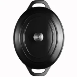 Stenfors støpejernsgryte oval 6,2L svart