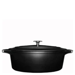 Stenfors støpejernsgryte oval 6,2L svart