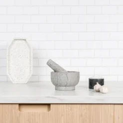 Stone morter 13 cm grå