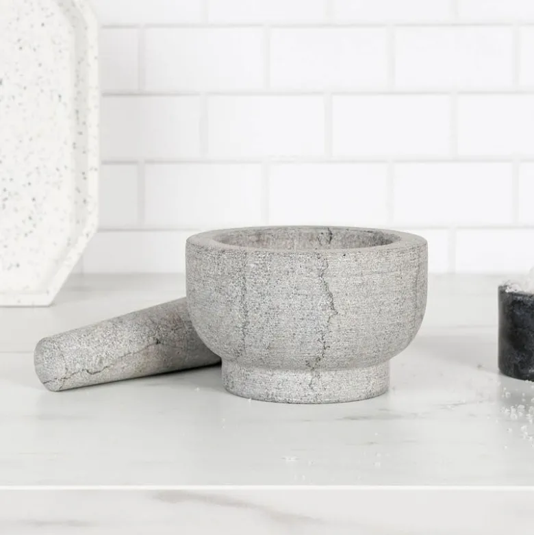 Stone morter 13 cm grå