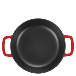 Støpejernsgryte 24 cm 3,8L cherry