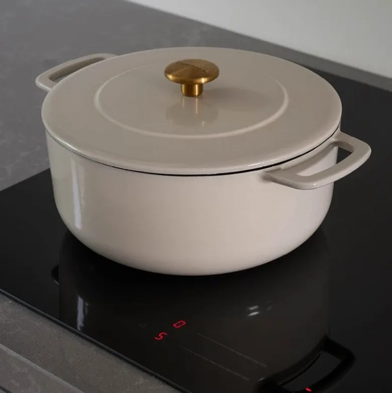 Støpejernsgryte 24 cm 3,8L sand
