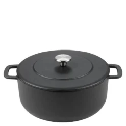 Støpejernsgryte 24 cm 3,8L svart