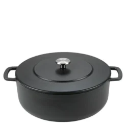 Støpejernsgryte 28 cm 5,3L svart