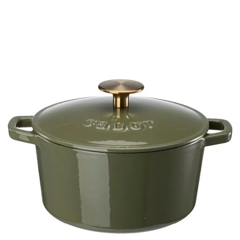 Støpejernsgryte 2L forever olive