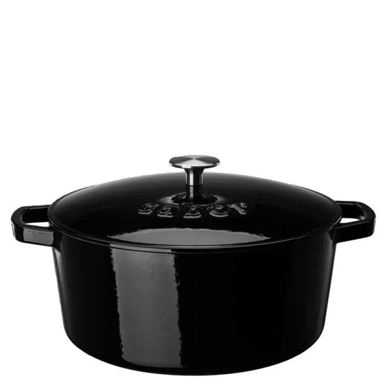 Støpejernsgryte 6,7L svart