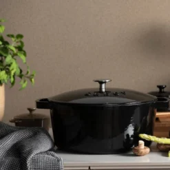 Støpejernsgryte 6,7L svart