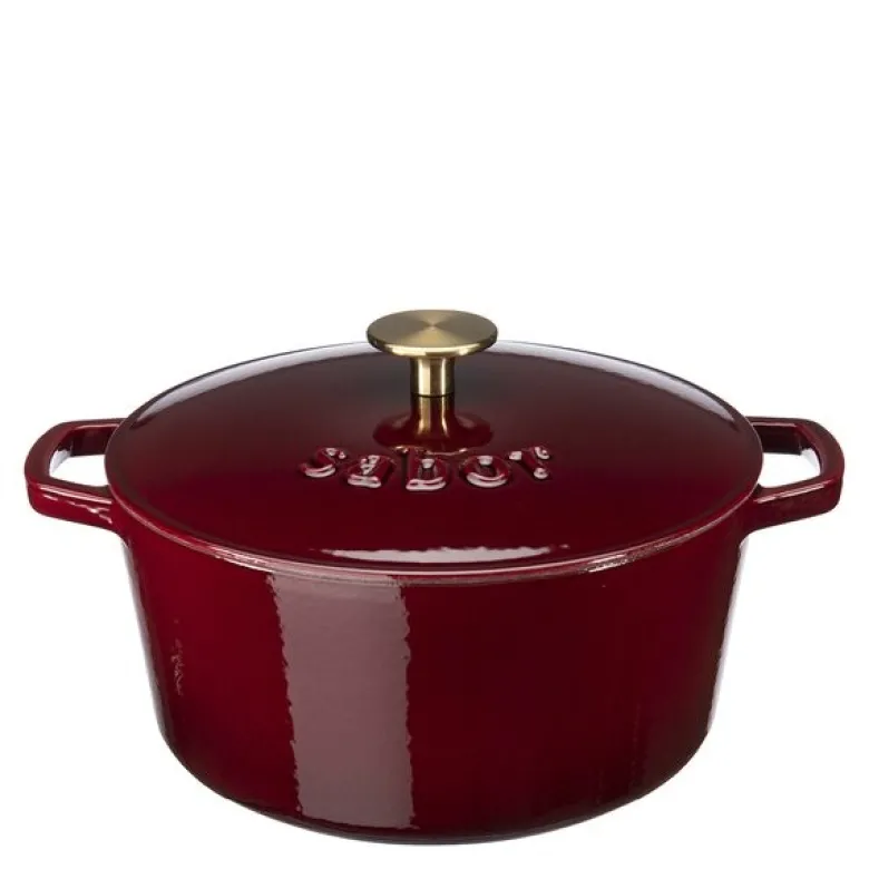 Støpejernsgryte 4,4L zinfandel/brass