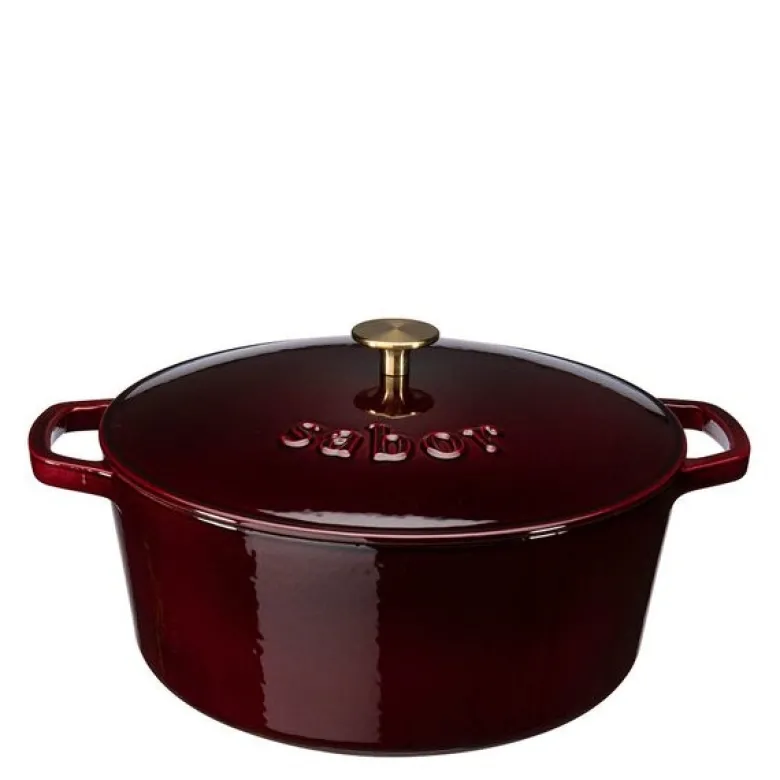 Støpejernsgryte 6,7 L zinfandel brass