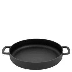 Støpejernspanne emaljert 28 cm svart
