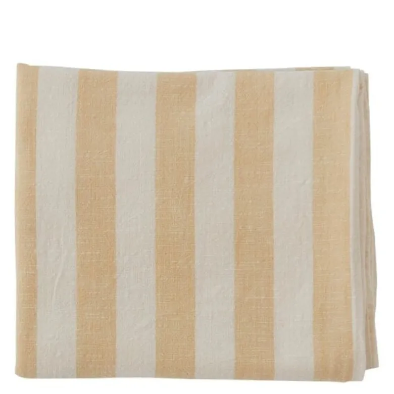 Striped bordduk 260x140 cm Vanilla