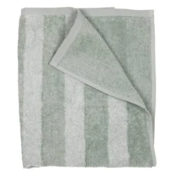 Stripe håndkle 50x70 cm lysegrønn