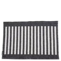 Stripes dørmatte 70x50 cm svart/hvit