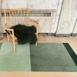 Stripes horisontal gulvmatte 200x90 cm green