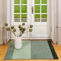Stripes horisontal gulvmatte 120x67 cm green