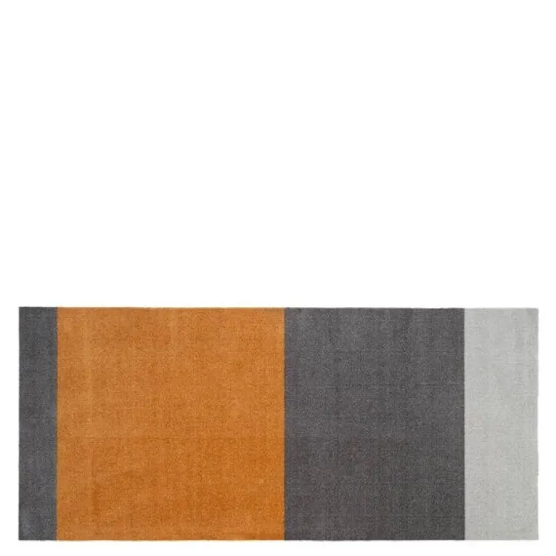 Stripes horisontal gulvmatte 200x90 cm dijon/grey