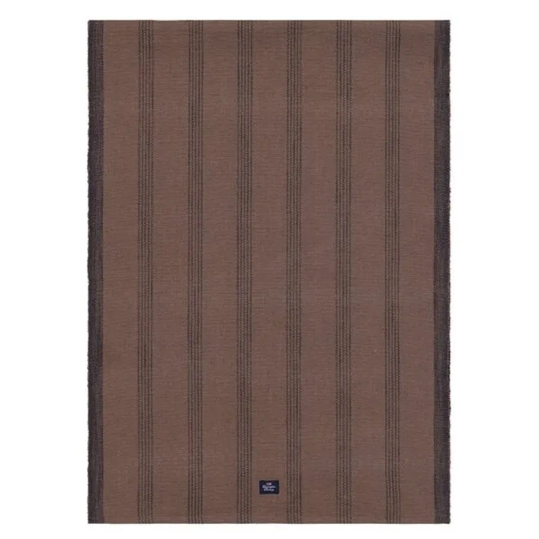 Stripete løpere i bomull 250x50 cm brun/svart