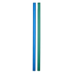 Sugrør 20 cm 2 stk blå/grønn