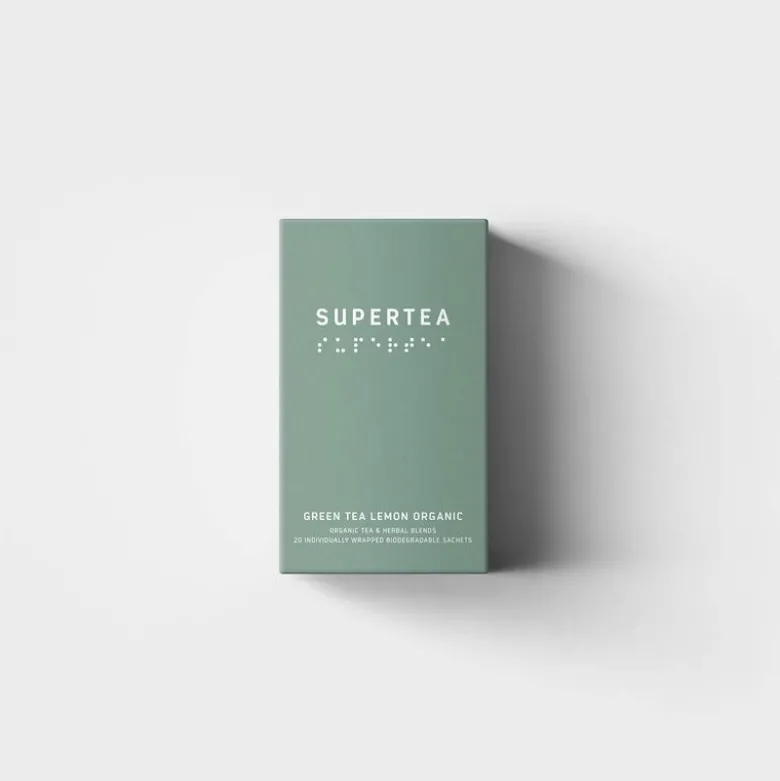 Supertea økologisk grønn te 30g 20 stk sitron