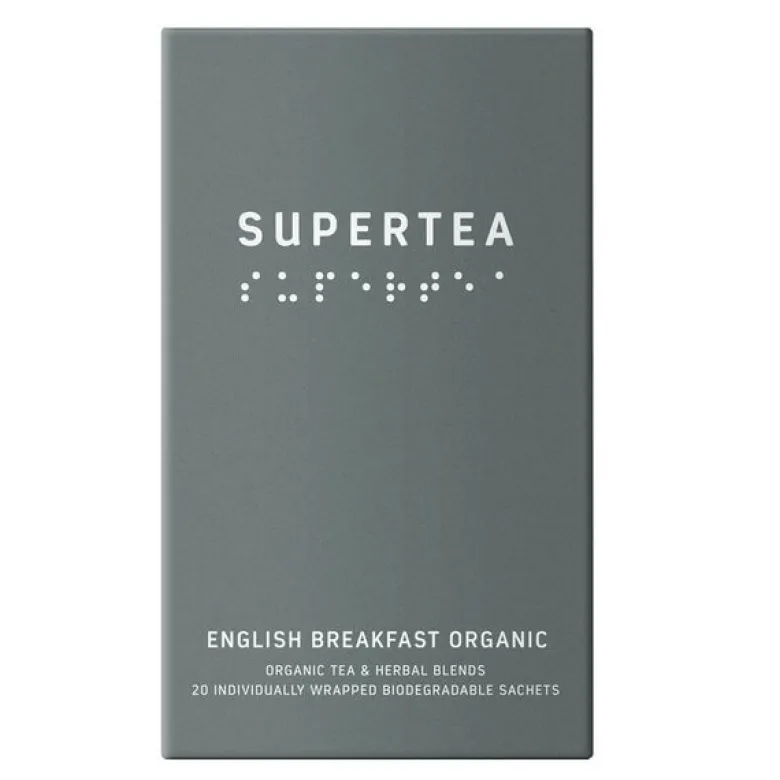 Supertea økologisk svart te 30g 20 stk english breakfast