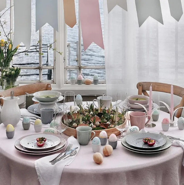 Swedish Grace eggeglass snø/hvit