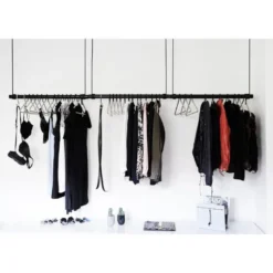 Swing M garderobestang 80 cm svart eik/svart