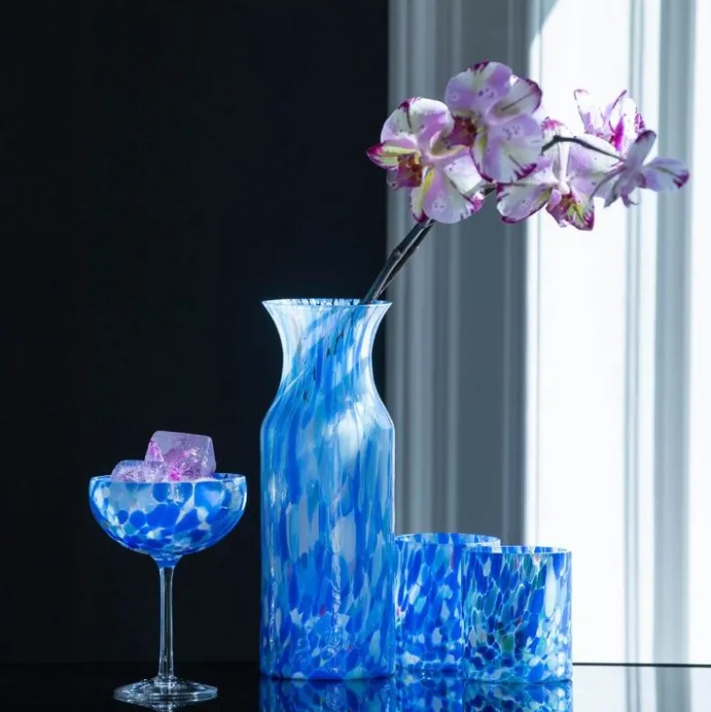 Swirl champagneglass 22 cl blå