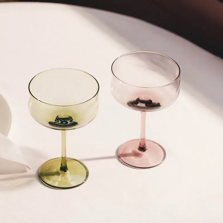 Swirl Coupe-cocktail glass 26 cl 2 stk Moss