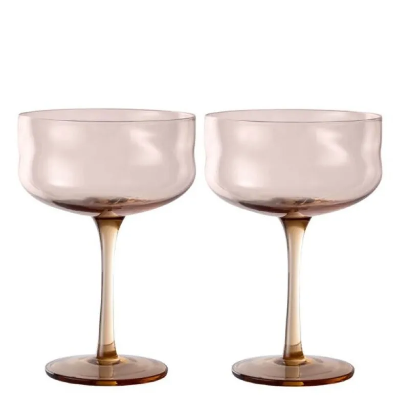 Swirl Coupe-cocktail glass 26 cl 2 stk Glow