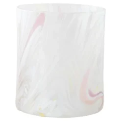 Swirl drikkeglass/lykt 35 cl hvit multi
