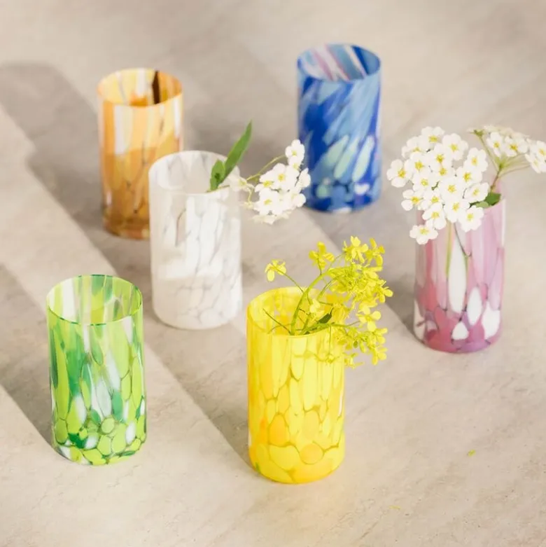 Swirl shotglass 5 cl blå
